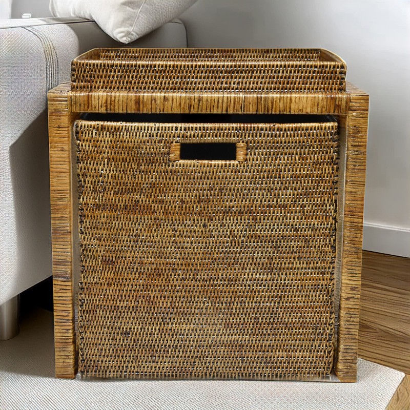 woven chest of drawers