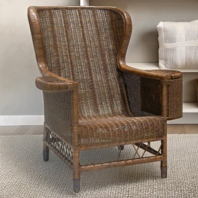 FU-CL-52 -  WING CHAIR WITH STORAGE ARM DIRECT FROM FACTORY EXPORTER IN ASIA TO IMPORTERS