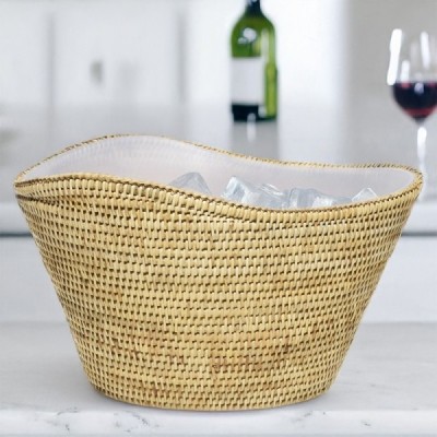 2023-12-2987 - CHAMPAGNE ICE CHILLER WITH RATTAN COVER DIRECT FROM FACTORY EXPORTER IN ASIA TO IMPORTERS 2023-12-2987 - CHAMPAGNE ICE CHILLER WITH RATTAN COVER DIRECT FROM FACTORY EXPORTER IN ASIA TO IMPORTERS