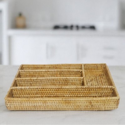 2023-01-2078 -  RATTAN AFRICAN MEDIUM COMPARTMENT TRAY DIRECT FROM FACTORY EXPORTER IN ASIA TO IMPORTERS