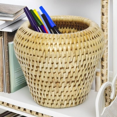 2024-01-3096 - BROWN RATTAN PEN POT DIRECT FROM FACTORY EXPORTER IN ASIA TO IMPORTERS 2024-01-3096 - BROWN RATTAN PEN POT DIRECT FROM FACTORY EXPORTER IN ASIA TO IMPORTERS