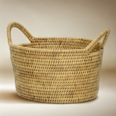 2023-07-2626 -  RATTAN OVAL BASKET WITH HANDLE ( LARGE ) DIRECT FROM FACTORY EXPORTER IN ASIA TO IMPORTERS