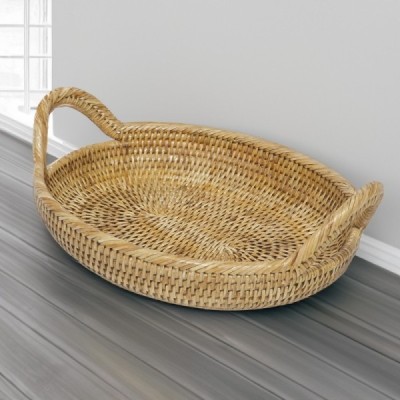 2023-07-2783 -  RATTAN STACKING OVAL BOWLS WITH EAR HANDLES MED DIRECT FROM FACTORY EXPORTER IN ASIA TO IMPORTERS