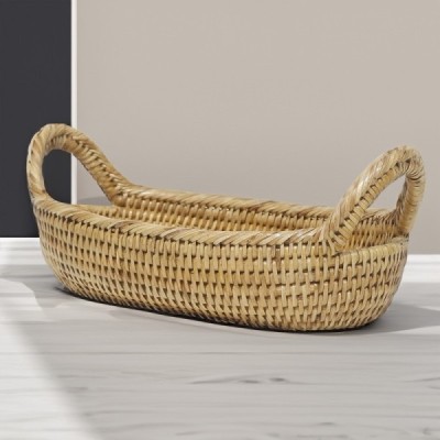 2023-07-2784 -  RATTAN STACKING OVAL BOWLS WITH EAR HANDLES SMALL DIRECT FROM FACTORY EXPORTER IN ASIA TO IMPORTERS