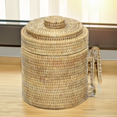 2023-10-2874 -  RATTAN ICE COOLER WITH ICE TONGS DIRECT FROM FACTORY EXPORTER IN ASIA TO IMPORTERS