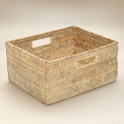 2023-10-2876 -  RATTAN STORAGE BOX WITH INSERT HANDLES DIRECT FROM FACTORY EXPORTER IN ASIA TO IMPORTERS