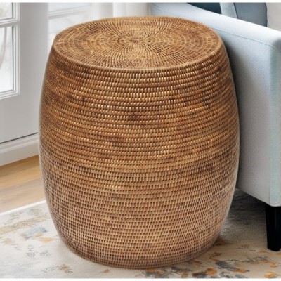 2018-001-052 -  RATTAN DRUM BATHROOM STOOL DIRECT FROM FACTORY EXPORTER IN ASIA TO IMPORTERS