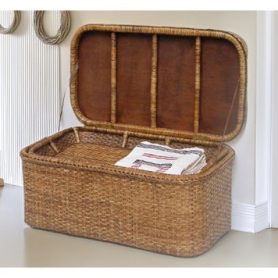 CH-15 -  RATTAN SPA STORAGE CHEST WITH TOWEL SHELF DIRECT FROM FACTORY EXPORTER IN ASIA TO IMPORTERS