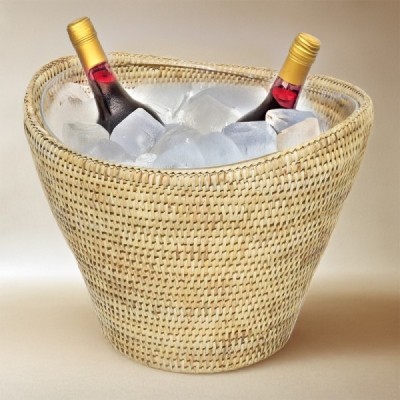 2023-12-2989 -  WINE & BEER CHILLER WITH RATTAN COVER DIRECT FROM FACTORY EXPORTER IN ASIA TO IMPORTERS