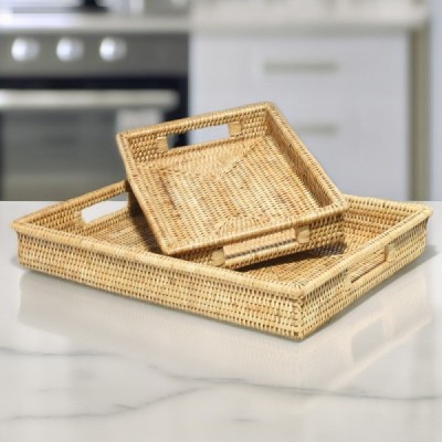 2024-06-3413 -  SET OF 2 RATTAN DRINK TRAYS DIRECT FROM FACTORY EXPORTER IN ASIA TO IMPORTERS