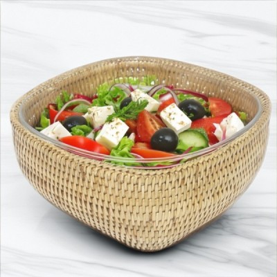 2024-06-3513 -  NATURAL SQUARE RATTAN SALAD BOWL DIRECT FROM FACTORY EXPORTER IN ASIA TO IMPORTERS