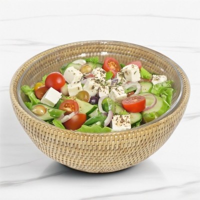 2024-06-3515 -  NATURAL ROUND RATTAN SALAD BOWL DIRECT FROM FACTORY EXPORTER IN ASIA TO IMPORTERS