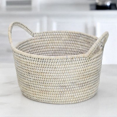 2023-07-2628 -  RATTAN OVAL BASKET WITH HANDLE ( LARGE ) DIRECT FROM FACTORY EXPORTER IN ASIA TO IMPORTERS