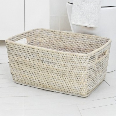 2023-07-2658 -  RATTAN ROUNDED CORNER STORAGE BASKET DIRECT FROM FACTORY EXPORTER IN ASIA TO IMPORTERS