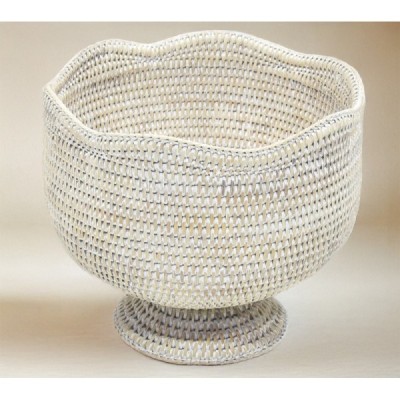 2023-07-2764 -  RATTAN TALL SCALLOPED FRUIT BOWL DIRECT FROM FACTORY EXPORTER IN ASIA TO IMPORTERS