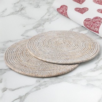 RD-0013-0086-W - RATTAN ROUND PLACEMAT RD-0013-0086-W - RATTAN ROUND PLACEMAT