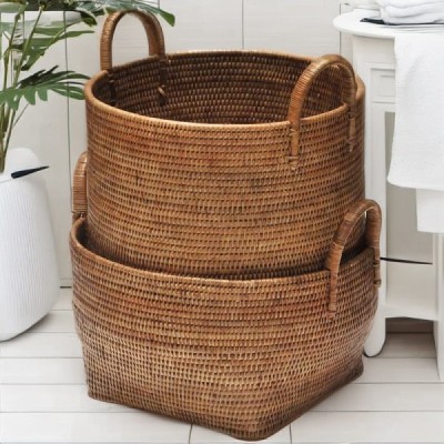 2014-009-0763 - TALL & SHORT LAUNDRY DROP BASKET SET OF 2 DIRECT FROM FACTORY EXPORTER IN ASIA TO IMPORTERS 2014-009-0763 - TALL & SHORT LAUNDRY DROP BASKET SET OF 2 DIRECT FROM FACTORY EXPORTER IN ASIA TO IMPORTERS