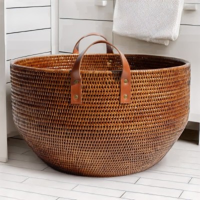 2018-001-384 - RATTAN LAUNDRY BASKET WITH IMPORTED LEATHER HANDLES DIRECT FROM FACTORY EXPORTER IN ASIA TO IMPORTERS 2018-001-384 - RATTAN LAUNDRY BASKET WITH IMPORTED LEATHER HANDLES DIRECT FROM FACTORY EXPORTER IN ASIA TO IMPORTERS