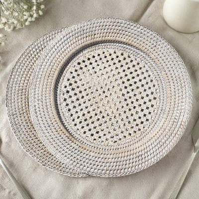 RD-0013-0112-W -  RATTAN ROUND UNDER PLATE TRAY DIRECT FROM FACTORY EXPORTER IN ASIA TO IMPORTERS