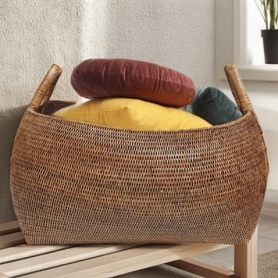 2018-001-461 - RATTAN BULGING FAMILY BASKET W/ HANDLE DIRECT FROM FACTORY EXPORTER IN ASIA TO IMPORTERS 2018-001-461 - RATTAN BULGING FAMILY BASKET W/ HANDLE DIRECT FROM FACTORY EXPORTER IN ASIA TO IMPORTERS