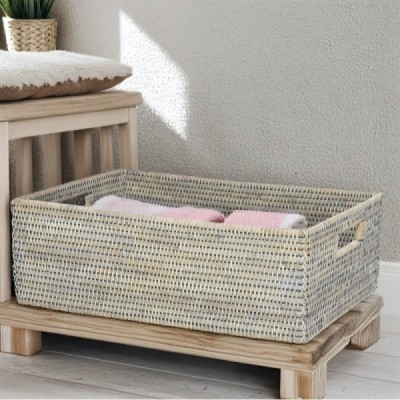 2023-06-2472-GREY - RATTAN RECT. STORAGE BASKET WITH INSERT HANDLE ( SMAL L) DIRECT FROM FACTORY EXPORTER IN ASIA TO IMPORTERS 2023-06-2472-GREY - RATTAN RECT. STORAGE BASKET WITH INSERT HANDLE ( SMAL L) DIRECT FROM FACTORY EXPORTER IN ASIA TO IMPORTERS