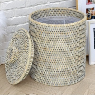2023-06-2505-GREY - RATTAN ROUND WASTE BIN WITH LID ( SMALL ) DIRECT FROM FACTORY EXPORTER IN ASIA TO IMPORTERS 2023-06-2505-GREY - RATTAN ROUND WASTE BIN WITH LID ( SMALL ) DIRECT FROM FACTORY EXPORTER IN ASIA TO IMPORTERS