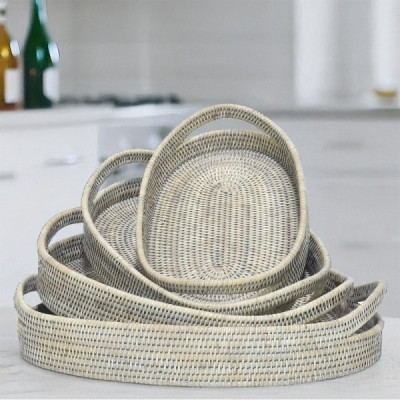 2023-06-2515-GREY - RATTAN OVAL TRAY WITH HANDLE ( SMALL ) DIRECT FROM FACTORY EXPORTER IN ASIA TO IMPORTERS 2023-06-2515-GREY - RATTAN OVAL TRAY WITH HANDLE ( SMALL ) DIRECT FROM FACTORY EXPORTER IN ASIA TO IMPORTERS