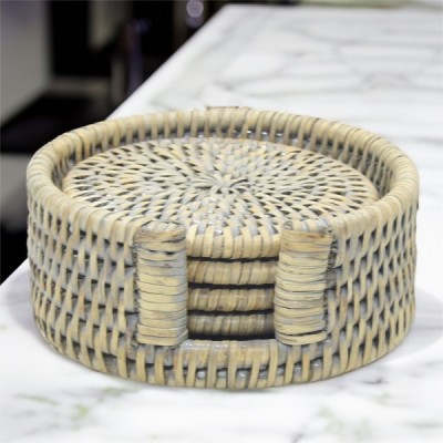 2023-06-2367 -  SET OF 4 RATTAN COASTERS  DIRECT FROM FACTORY EXPORTER IN ASIA TO IMPORTERS