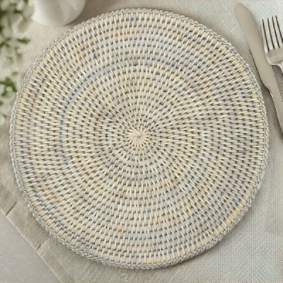 2023-06-2456-GREY -  RATTAN ROUND PLACEMAT DIRECT FROM FACTORY EXPORTER IN ASIA TO IMPORTERS