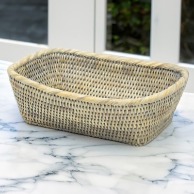 2023-06-2458-GREY -  RATTAN RECT. BREAD BASKET DIRECT FROM FACTORY EXPORTER IN ASIA TO IMPORTERS