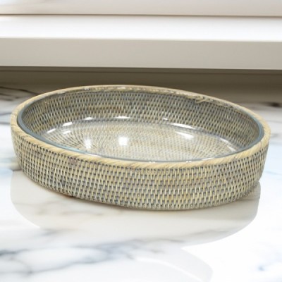 2023-06-2459-GREY -  RATTAN OVAL PYREX ( EX. LARGE ) DIRECT FROM FACTORY EXPORTER IN ASIA TO IMPORTERS