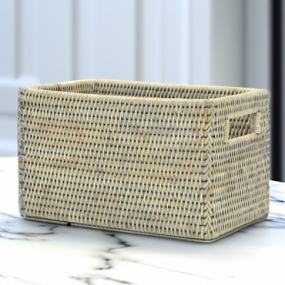 2023-06-2467-GREY -  RATTAN OPEN STORAGE ( SMALL ) DIRECT FROM FACTORY EXPORTER IN ASIA TO IMPORTERS