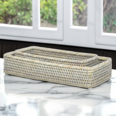 2023-06-2474-GREY -  RATTAN RECT. TRAY ( SMALL ) DIRECT FROM FACTORY EXPORTER IN ASIA TO IMPORTERS