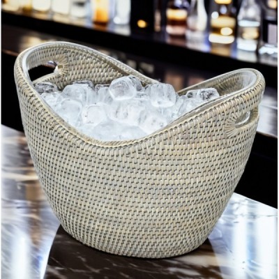 2023-06-2490-GREY -  RATTAN STYLISH CHAMPAGNE BUCKET DIRECT FROM FACTORY EXPORTER IN ASIA TO IMPORTERS