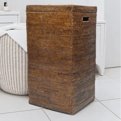 2023-10-2889 -  RATTAN TALL SQUARE LAUNDRY BASKET DIRECT FROM FACTORY EXPORTER IN ASIA TO IMPORTERS