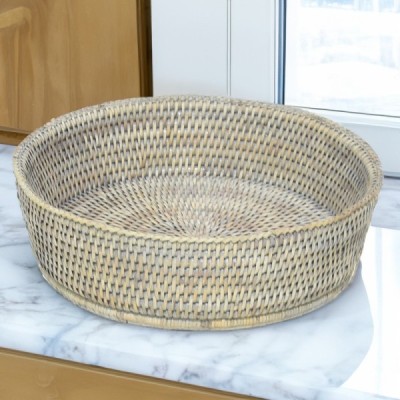 2023-06-2502-GREY -  RATTAN ROUND PYREX COVER DIRECT FROM FACTORY EXPORTER IN ASIA TO IMPORTERS