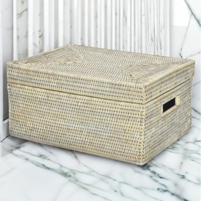 2023-06-2508-GREY -  RATTAN RECT.  BOX WITH LID WITH INSERT HANDLE DIRECT FROM FACTORY EXPORTER IN ASIA TO IMPORTERS