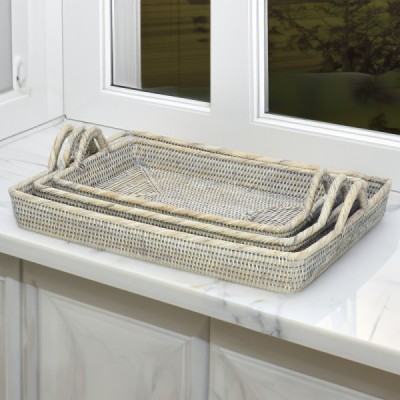 2023-06-2518-GREY -  RATTAN TRAY WITH HANDLE ( MEDIUM ) DIRECT FROM FACTORY EXPORTER IN ASIA TO IMPORTERS