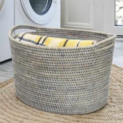 2025-03-4711 -  LARGE OVAL GREY STORAGE BASKETS DIRECT FROM FACTORY EXPORTER IN ASIA TO IMPORTERS