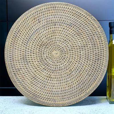 2023-11-2971 -  ROUND AUTUMN GREY RATTAN PLACEMAT DIRECT FROM FACTORY EXPORTER IN ASIA TO IMPORTERS