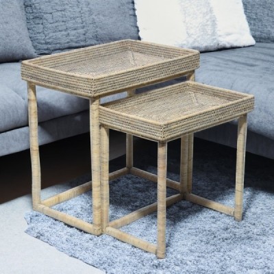 2024-01-3085 -  SET OF TWO GREY COFFEE TABLES DIRECT FROM FACTORY EXPORTER IN ASIA TO IMPORTERS