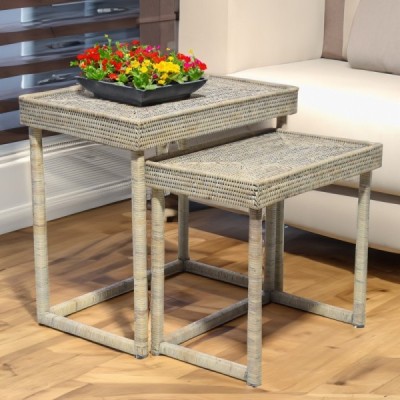 2024-01-3086 -  SET OF TWO GREY COFFEE TABLES DIRECT FROM FACTORY EXPORTER IN ASIA TO IMPORTERS