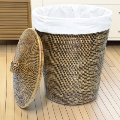 2023-12-3005 -  RATTAN TAPERED  LAUNDRY BASKET WITH LID DIRECT FROM FACTORY EXPORTER IN ASIA TO IMPORTERS