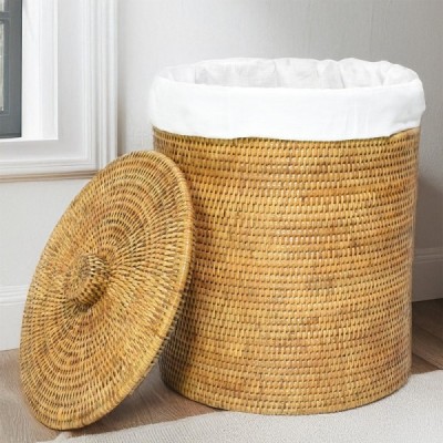 2023-07-2732 - RATTAN ROUND DOBBY BASKET WITH INSIDE WHITE COTTON BAG DIRECT FROM FACTORY EXPORTER IN ASIA TO IMPORTERS 2023-07-2732 - RATTAN ROUND DOBBY BASKET WITH INSIDE WHITE COTTON BAG DIRECT FROM FACTORY EXPORTER IN ASIA TO IMPORTERS