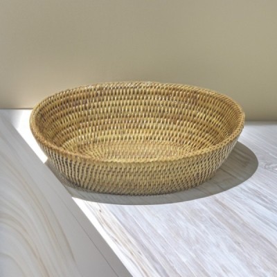 2023-06-2563-HONEY -  RATTAN OVAL BASKET ( LARGE ) DIRECT FROM FACTORY EXPORTER IN ASIA TO IMPORTERS