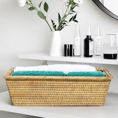 2024-01-3065 -  RATTAN WARM HONEY SPA TOWEL BASKET DIRECT FROM FACTORY EXPORTER IN ASIA TO IMPORTERS