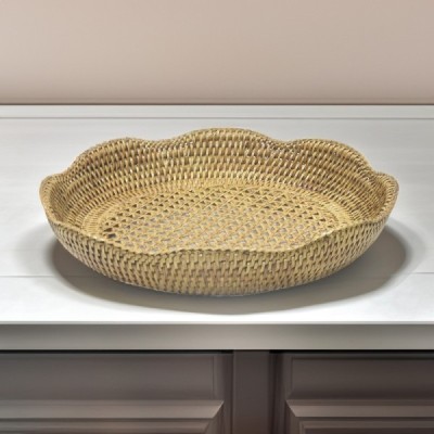 2023-06-2572-HONEY -  RATTAN NEW ROUND TRAY - L DIRECT FROM FACTORY EXPORTER IN ASIA TO IMPORTERS