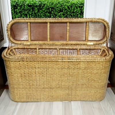 2023-07-2690 -  RATTAN CHEST WITH TRAY DIRECT FROM FACTORY EXPORTER IN ASIA TO IMPORTERS