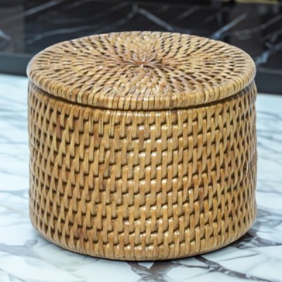 2024-01-3064 -  RATTAN COASTER BOX WITH 6 PCS OF COASTERS DIRECT FROM FACTORY EXPORTER IN ASIA TO IMPORTERS