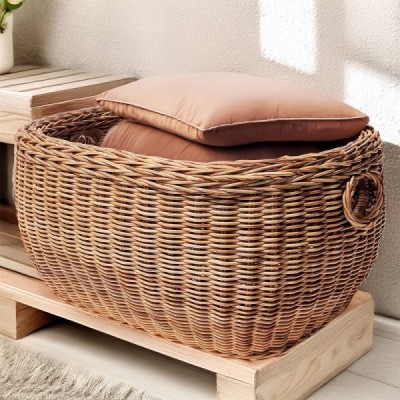 DOUBLE-005 - TWO TIME WICKER WOVEN HONEY FAMILY BASKET DIRECT FROM FACTORY EXPORTER IN ASIA TO IMPORTERS DOUBLE-005 - TWO TIME WICKER WOVEN HONEY FAMILY BASKET DIRECT FROM FACTORY EXPORTER IN ASIA TO IMPORTERS